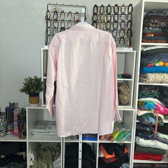 TOMMY BAHAMA dress shirt Men's Pink Checkered Shirt button up - Picture 7 of 8